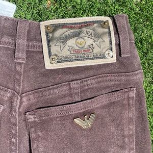 Vintage Armani Jeans Brown Stretchy Size 25